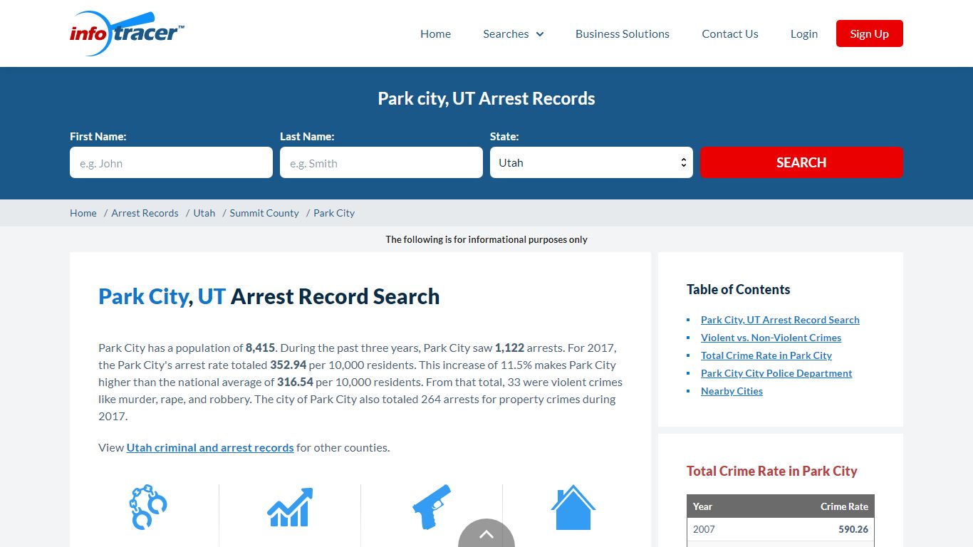 Search Park City, UT Arrest Records Online - InfoTracer